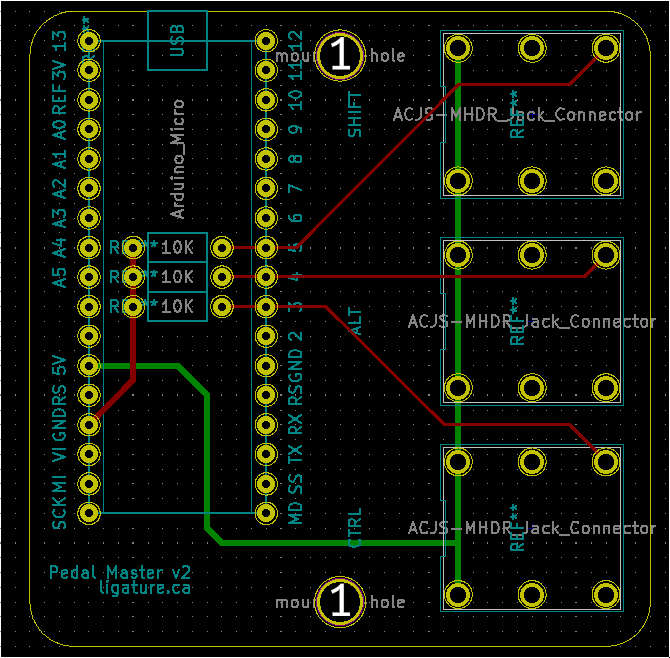 Pedal master v2 design schematic